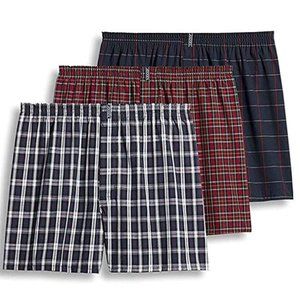 Men's Jockey Classics 3 Full Cut Woven Boxers XXL
